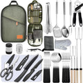 Camping Cooking Set- 31 Pcs Camping Utensils Camping Essentials Camping Gear for Camp Kitchen Cooking and Grilling Portable Outdoor Cooking Travel Set